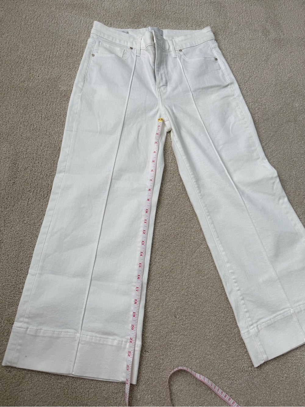 White House Black Market White Ankle Crop Jeans